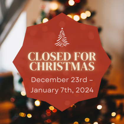 Christmas Closure December 23-January 7